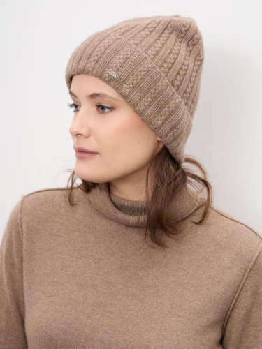 Шапка из кашемира 04337 капучино