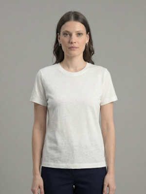 Футболка из льна 2882 молочная
