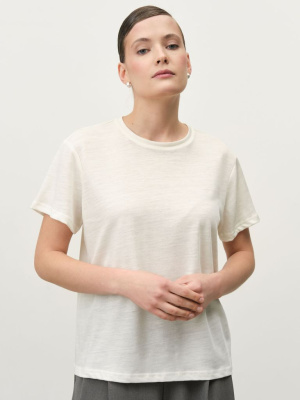 Футболка из крапивы 2882 молочная
