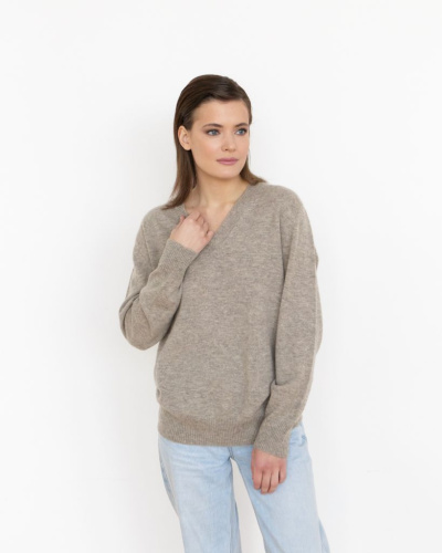 Джемпер из пуха яка и кашемира 3015 серый