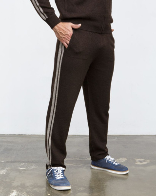 Брюки из пуха яка 05121 темно-коричневые