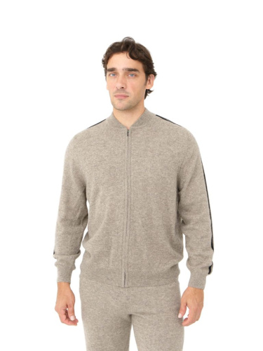 Джемпер из пуха яка 08336 серый