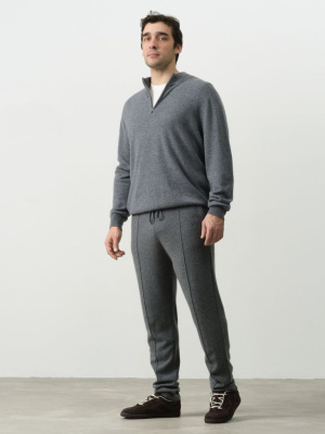 Брюки из кашемира мужские KM150887-E серые