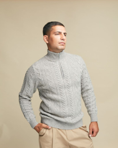 Джемпер мужской из пуха яка 2006 серый