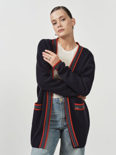 Кардиган кашемировый 08279 темно-синий