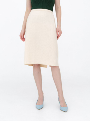Юбка кашемировая 07083 сливочная