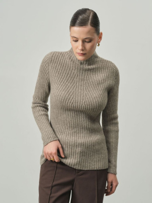 Джемпер из 100% шерсти 7W16006 какао