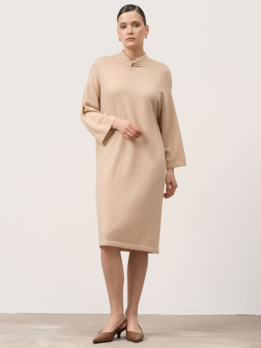 Платье кашемировое KW082732 бежевое