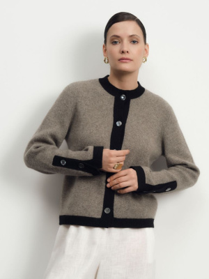 Кардиган из пуха яка 4256 серый