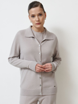 Кардиган из кашемира 08394 лунный
