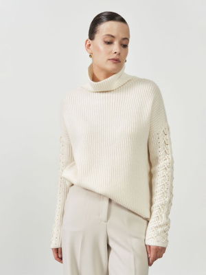 Свитер из кашемира 12229 кремовый