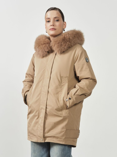 Пальто плащевое 32081 песочное