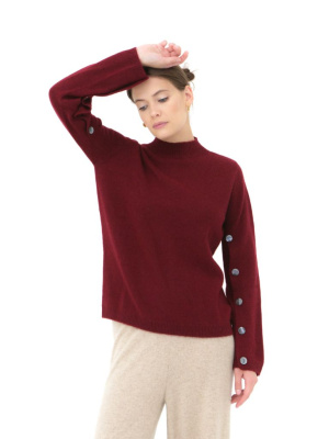 Джемпер из верблюжьего пуха 5026 бордовый