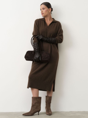 Платье из пуха яка 13151 коричневое