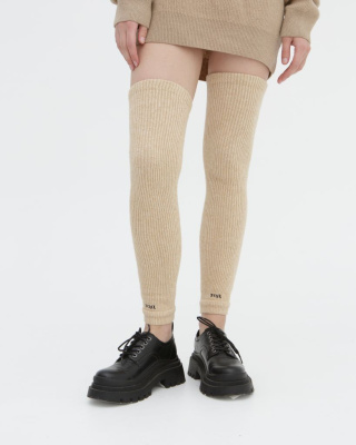 Гетры из монгольской шерсти бежевые