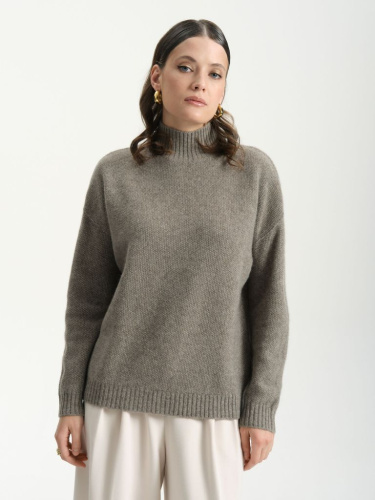 Джемпер из пуха яка 5086b серый