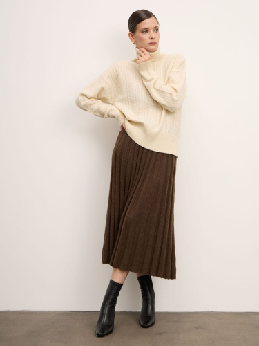 Юбка из пуха яка 07032 коричневая