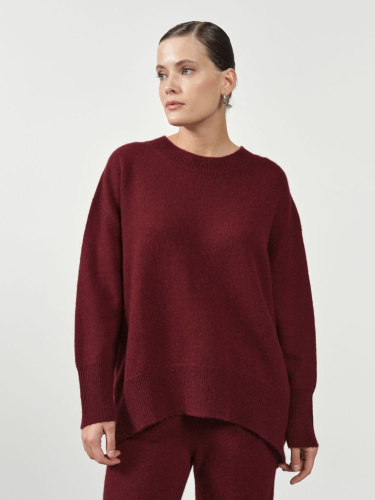 Джемпер из верблюжьего пуха 1121 бордовый