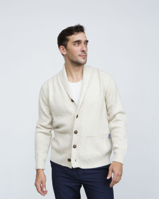 Кардиган из 100% шерсти BS кремовый