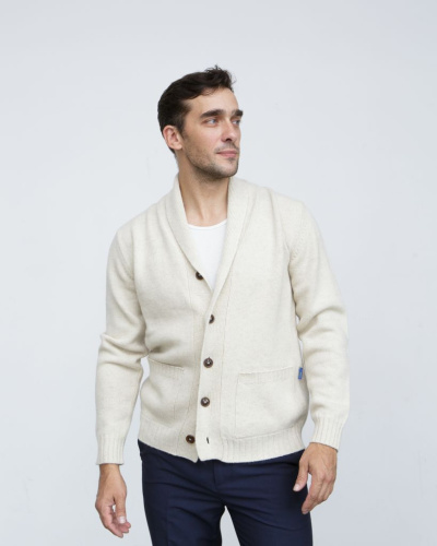 Кардиган из 100% шерсти BS кремовый