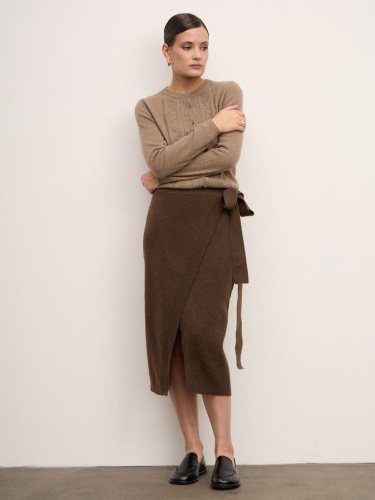 Юбка из пуха яка 07073 коричневая