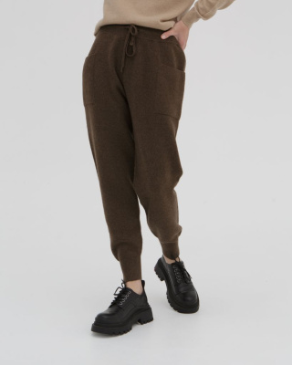 Брюки  из пуха яка 05087 коричневые