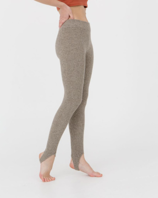 Брюки из пуха яка со штрипками 05113 серые