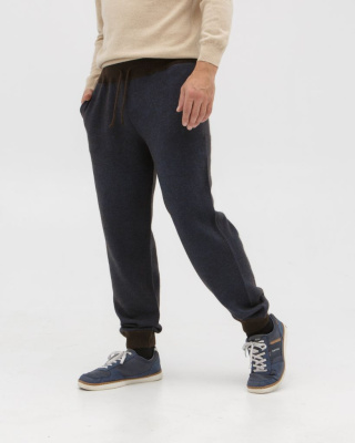 Брюки из пуха яка и верблюда мужские 10010a синие