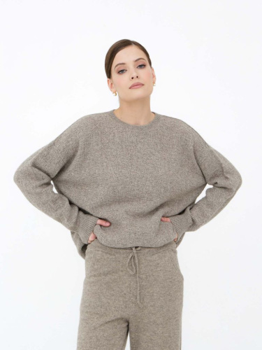 Джемпер из пуха яка 01288 серый