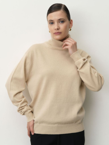 Водолазка из кашемира и шерсти 12M05049 бежевая