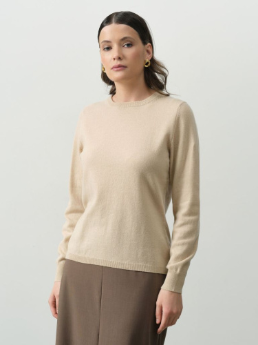 Джемпер из кашемира и шерсти 12W01102 бежевый