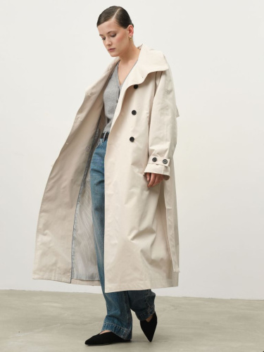 Плащ женский 1-51010-9711 молочный