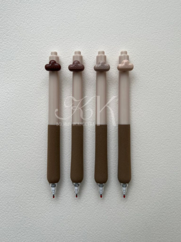 Набор ручек гелевых, автоматические Languo, 0,5 мм, 4 шт, чернила черные 2