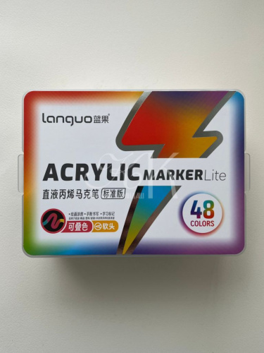 Набор маркеров акриловые Languo, 48 цветов, пластиковый бокс
