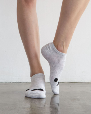Носки-следики ТОД хлопковые 20180 светло-серые