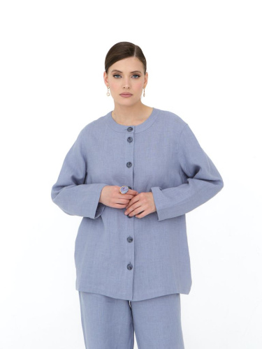 Жакет женский КЛ-7768-ИЛ23 серо-голубой