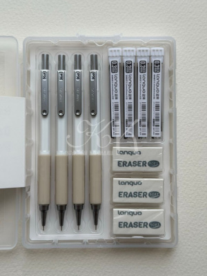 Набор 11 предметов Languo, (карандаши мех.0,3 мм, грифели, ластики)