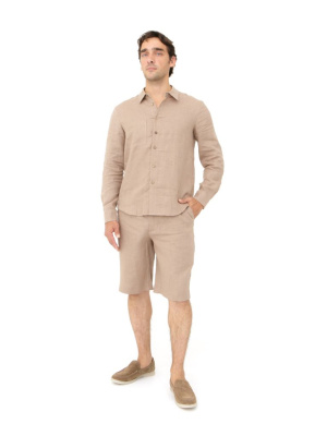 Шорты льняные мужские 598 мокко