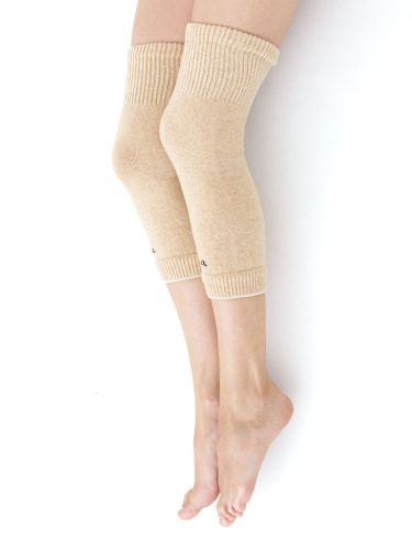 Наколенники длинные из монгольской шерсти бежевые