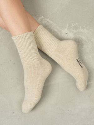 Теплые носки из 100% шерсти бежевые