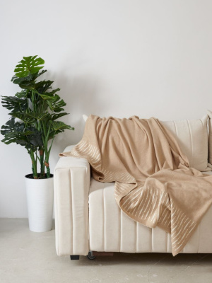 Плед из кашемира 39020 бежевый