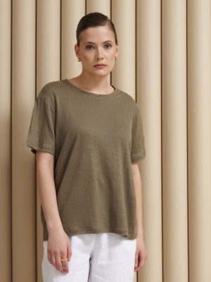 Футболка из конопли 106-15 хаки