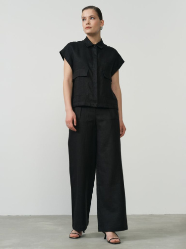 Брюки женские КЛ-7934-ИЛ24 чёрные