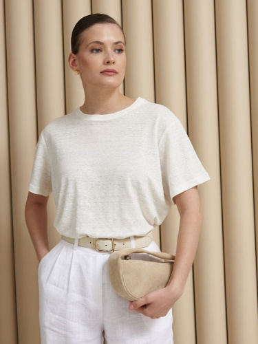 Футболка из конопли 106-2 молочная