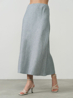 Юбка льняная Ю084Т ёлочка