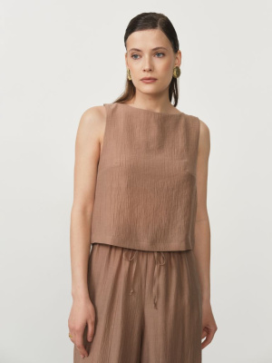 Топ из лиоцелла 06211311 какао