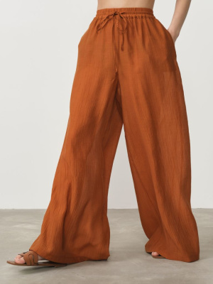 Брюки из лиоцелла 10211311 терракот