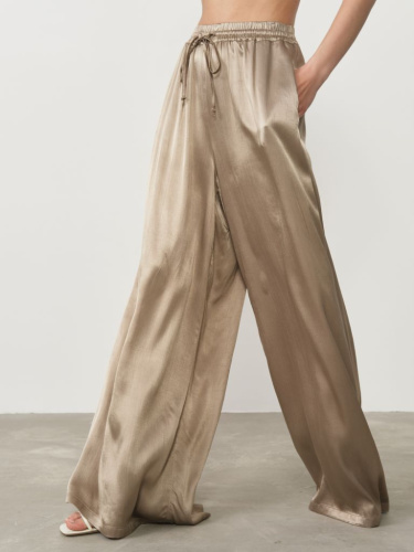 Брюки из 100% вискозы 10223 бежевые