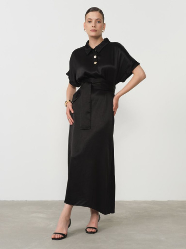 Платье из вискозы 90223 черное