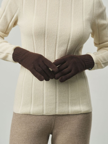 Перчатки из кашемира KW190237-D шоколадные